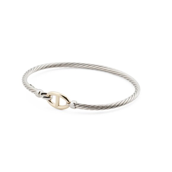 MIA FIORE Silver/Gold Made In Italy 14kt Gold And Sterling Silver Bracelet - Picture 1 of 2
